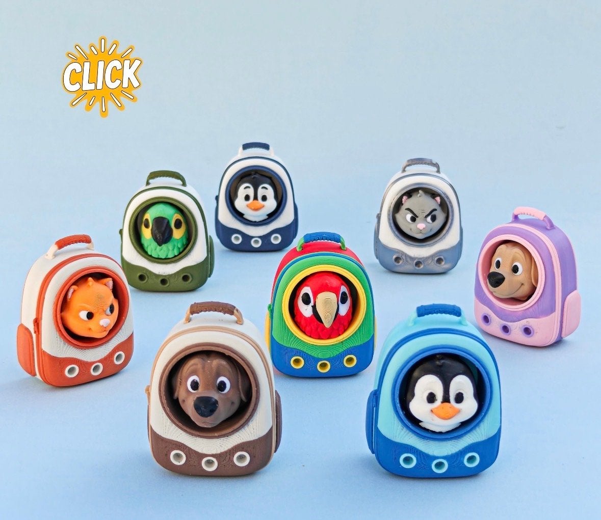 Leuke Dieren Rugzakjes met Kliksysteem - Uitdeelcadeau, Verzenden, Nieuw