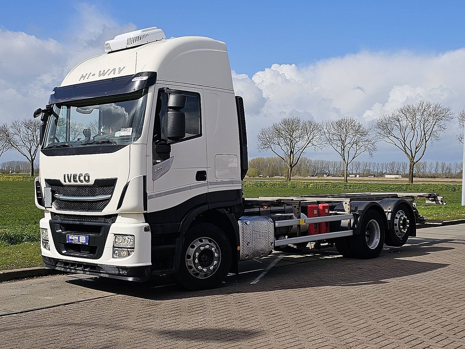IVECO AS260S42 STRALIS 6x2 intarder alcoa's, Auto's, Vrachtwagens, Automaat, Euro 6, Iveco, Wit