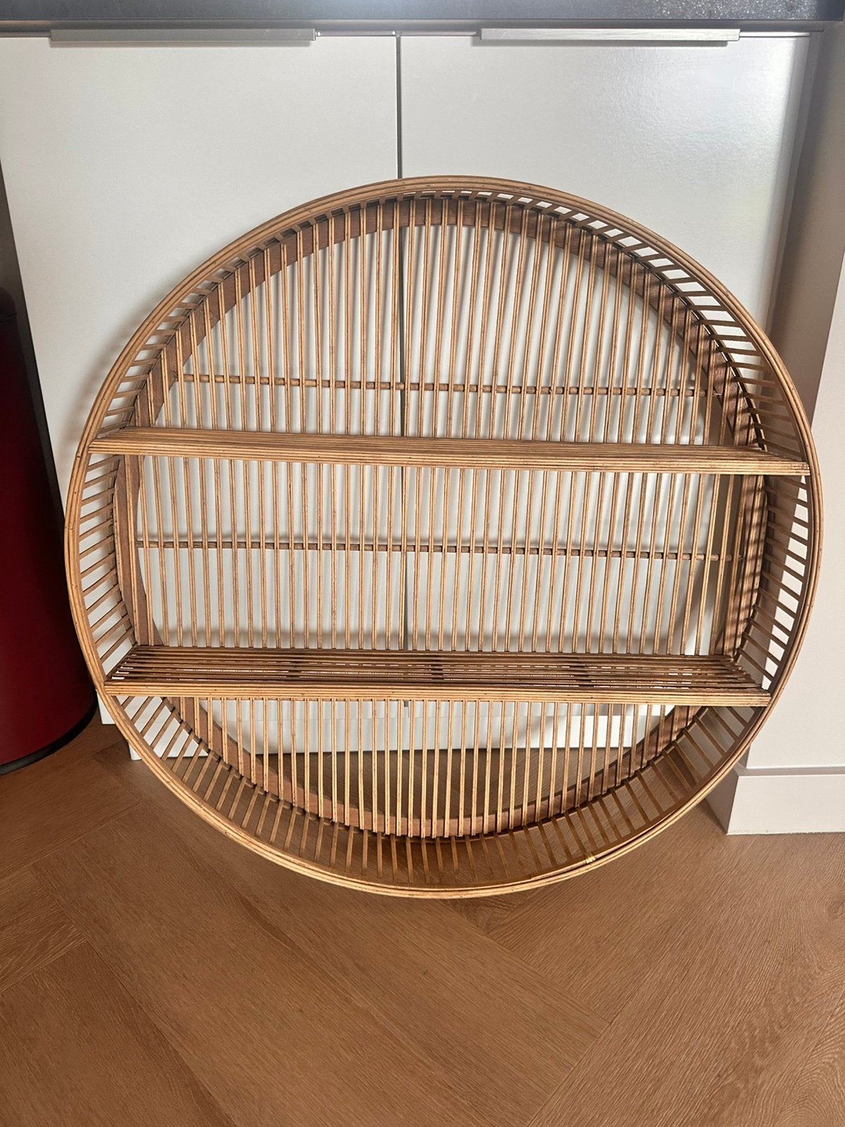 Wandkast wandrek bamboe rond ø75x12.5 cm Xenos, Ophalen, Nieuw