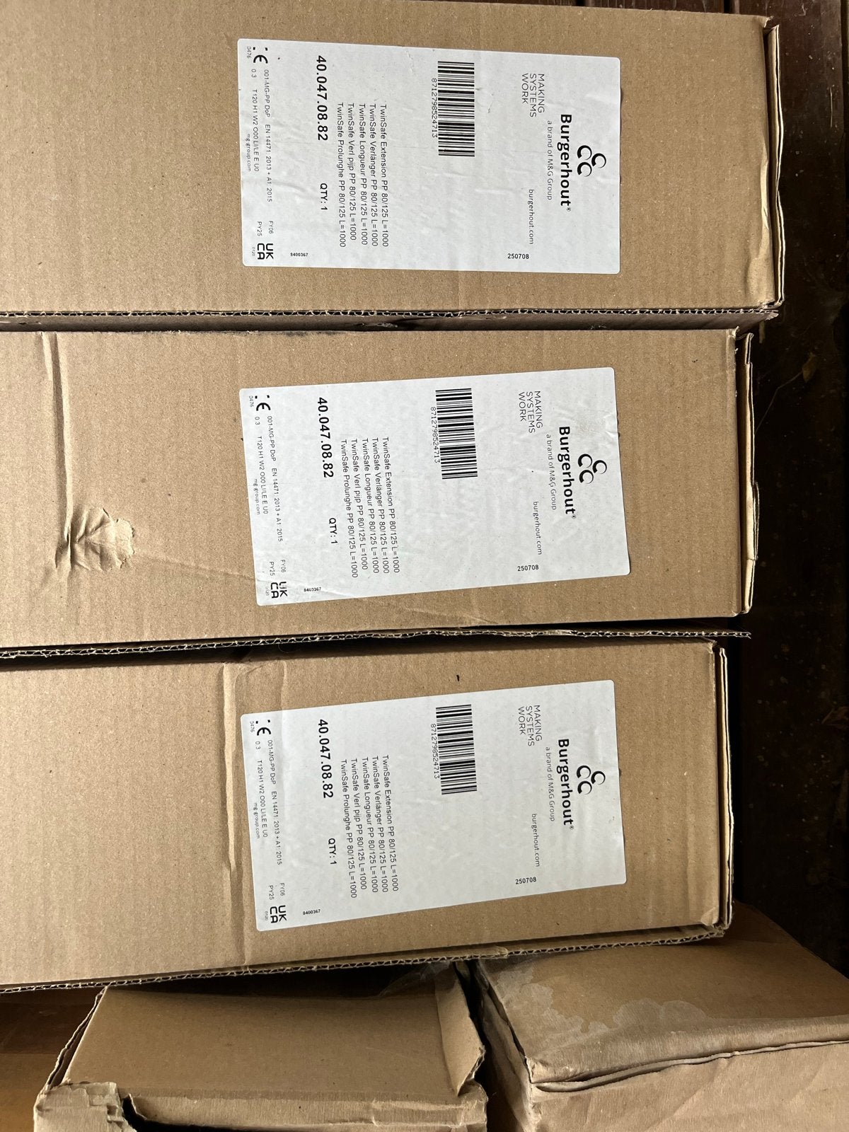 Burgerhout TwinSafe Verlengstuk PP 80/125 L-1000, Ophalen of Verzenden, Nieuw, Overige merken, Overige typen