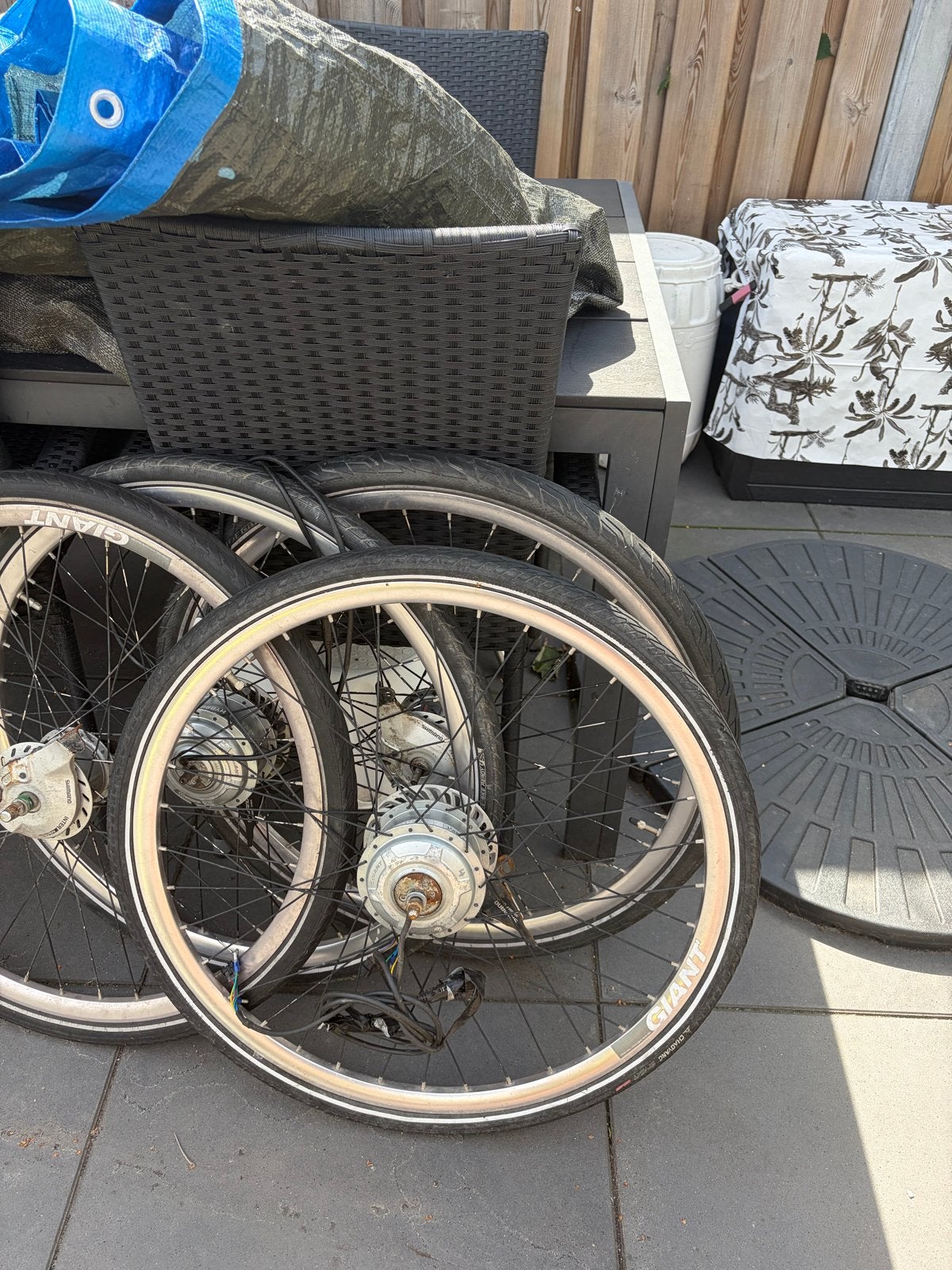 Giant fietswielen met motor, Fietsen en Brommers, Fietsonderdelen, Zo goed als nieuw, Aluminium, Ophalen, Elektrische fiets