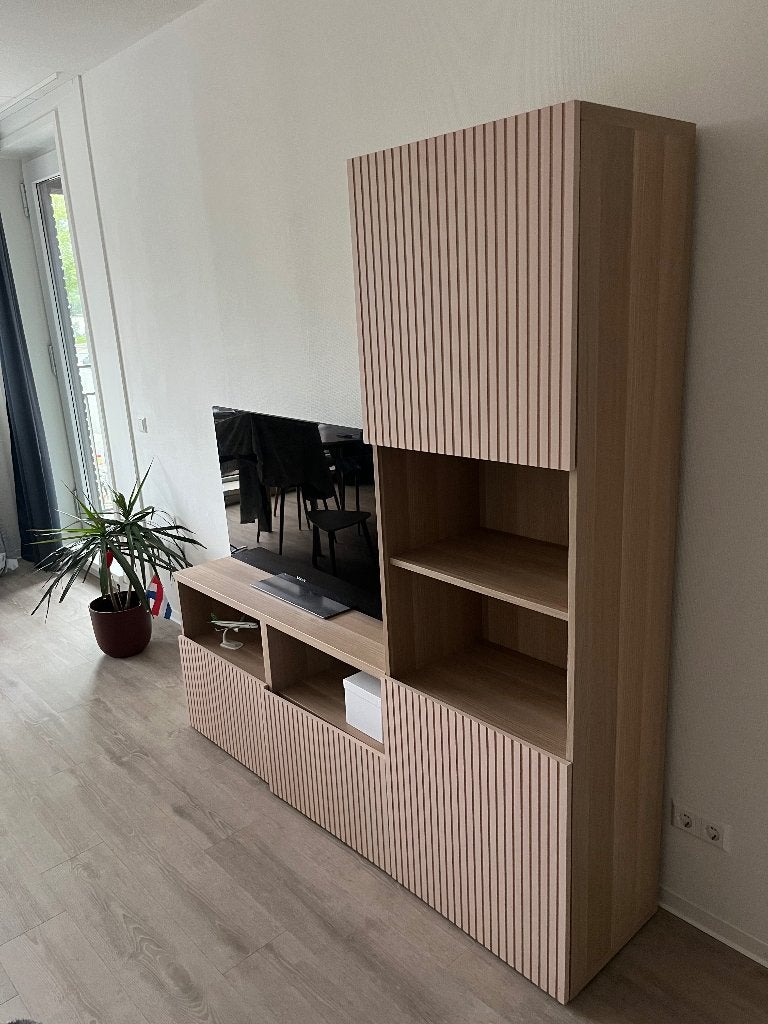TV-meubel / wandkast set – 1 jaar oud, in goede staat, Ophalen, Overige materialen, 150 tot 200 cm, Zo goed als nieuw