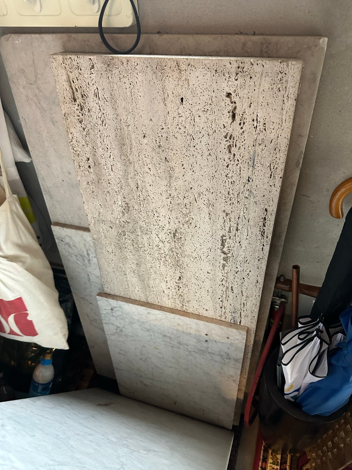 Diverse marmeren en travertin platen, Doe-het-zelf en Verbouw, Platen en Panelen, Ophalen, Gebruikt, Overige materialen, 20 tot 50 mm