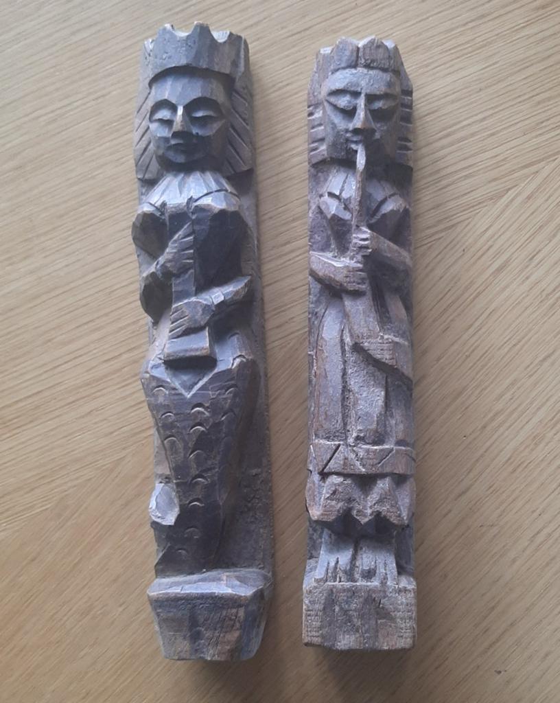 2 Houtgesneden Indische/Indonesische Beelden, Antiek en Kunst, Ophalen of Verzenden