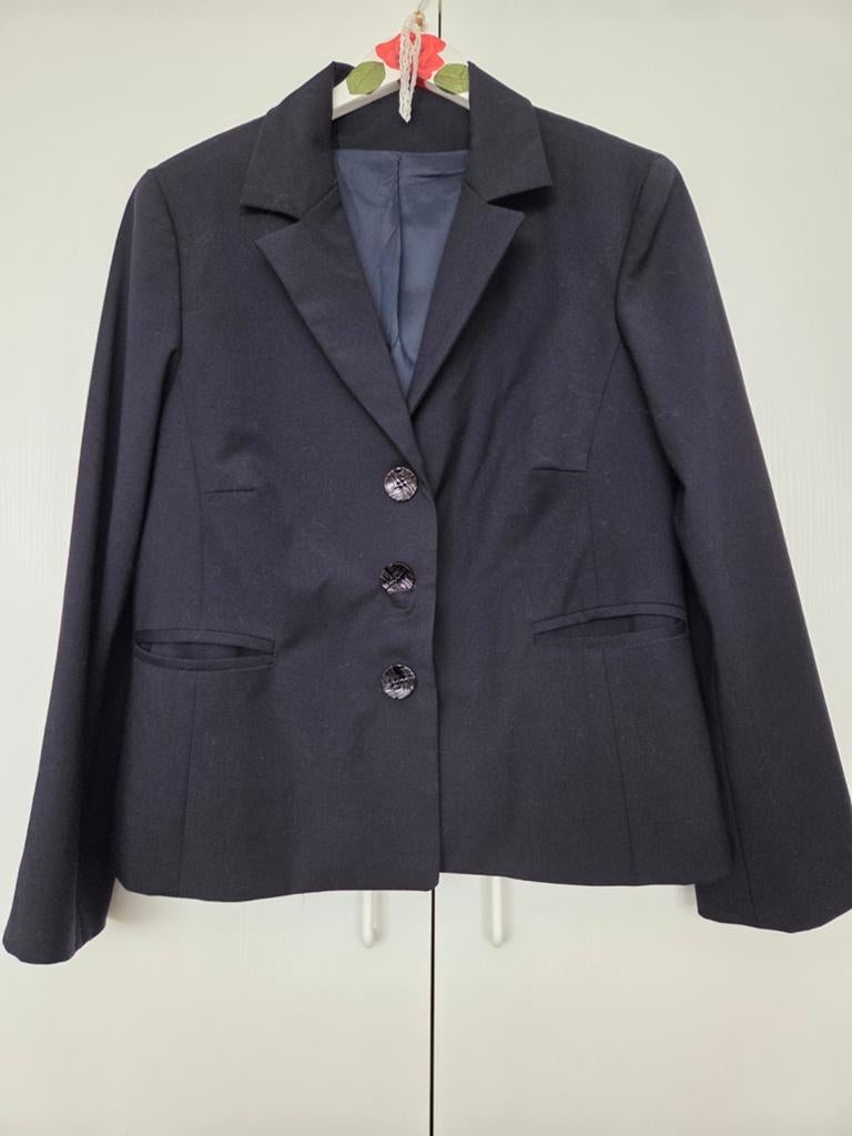 Colbert donkerblauw, Ophalen of Verzenden, Zo goed als nieuw, Maat 42/44 (L), Blauw