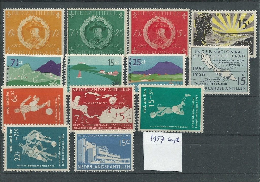 Nederlandse Antillen 1957, Complete jaargang, Postfris., Verzenden, Postfris