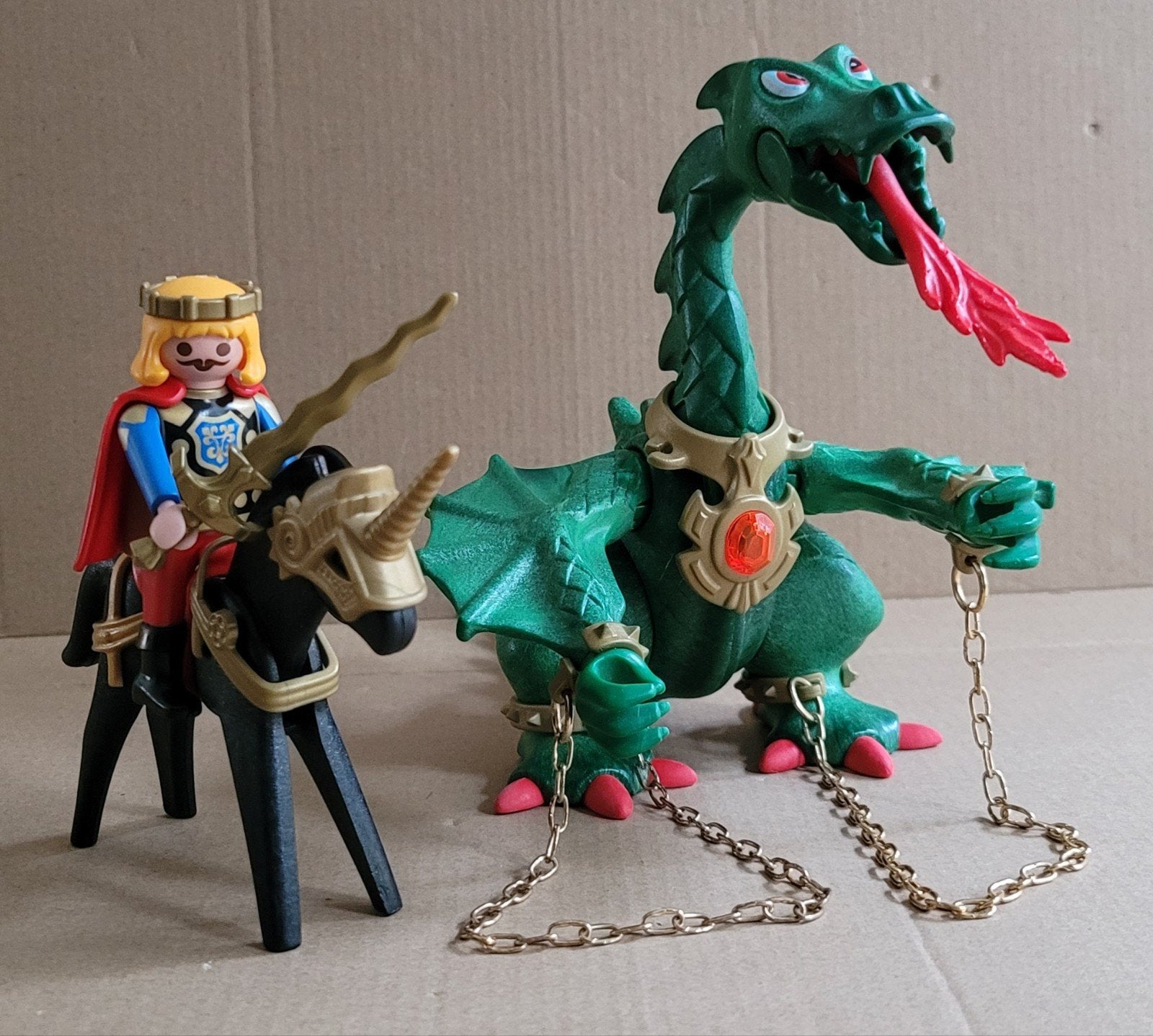 Playmobil 3840 Groene draak, Ophalen of Verzenden, Gebruikt, Complete set