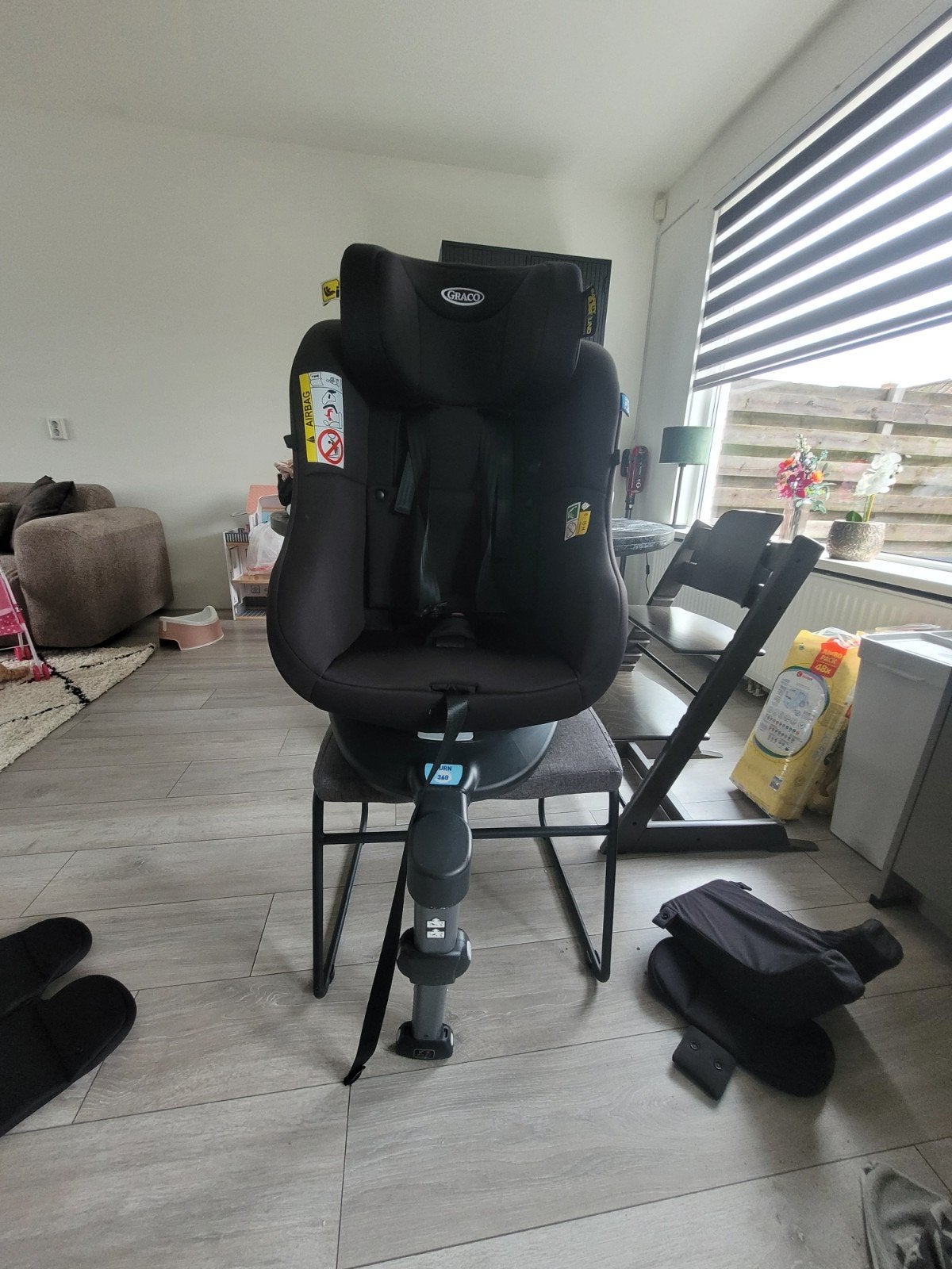 Graco Autostoel met Draaifunctie en Kantelbaar, Kinderen en Baby's, Autostoeltjes, Ophalen, Gebruikt, 0 t/m 18 kg, Verstelbare rugleuning