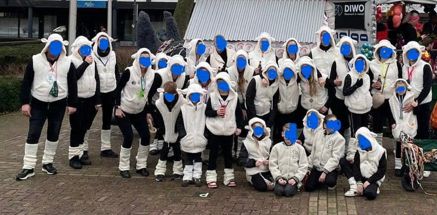 Carnavalskleding schaap - compleet kostuum, Ophalen of Verzenden, Gedragen, Overige maten
