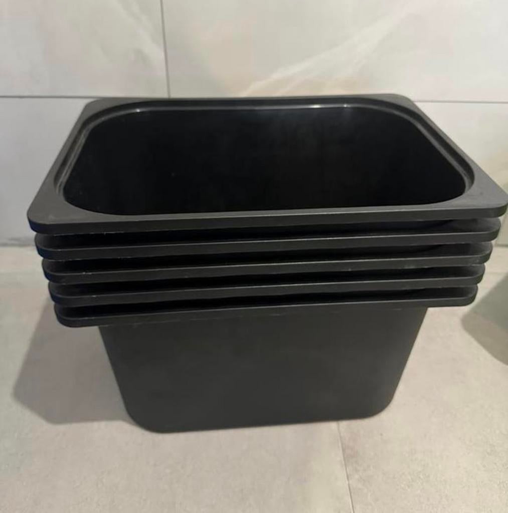 5 medium ikea trofast bakken zwart, Tuin en Terras, Kweekspullen, Ophalen of Verzenden, Zo goed als nieuw, Kweekbak