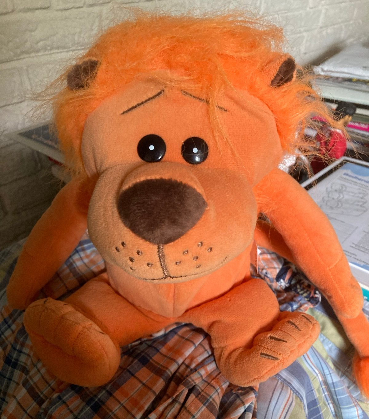 ING Leeuw Spaarpot - Pluche Oranje Leeuw, Ophalen of Verzenden, Gebruikt, Overige materialen, Dier