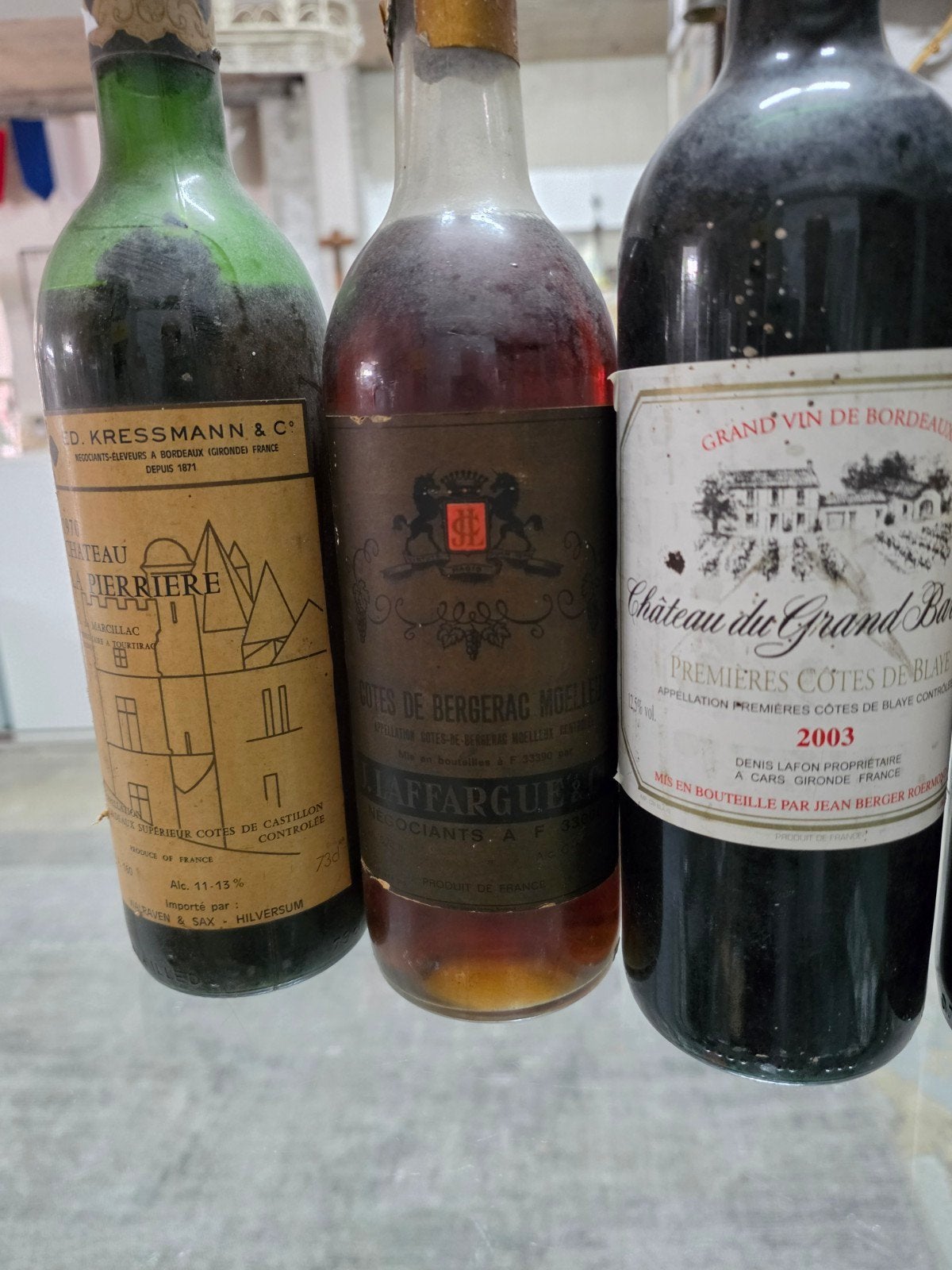 Collectie Oude Wijnen Diverse Franse en Internationale Wijn, Ophalen of Verzenden, Gebruikt, Frankrijk, Rode wijn