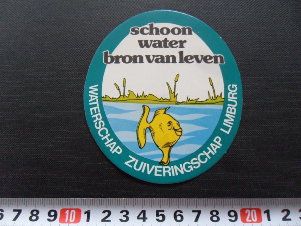 sticker Waterschap Zuiveringschap Limburg  GROEN, Ophalen, Zo goed als nieuw