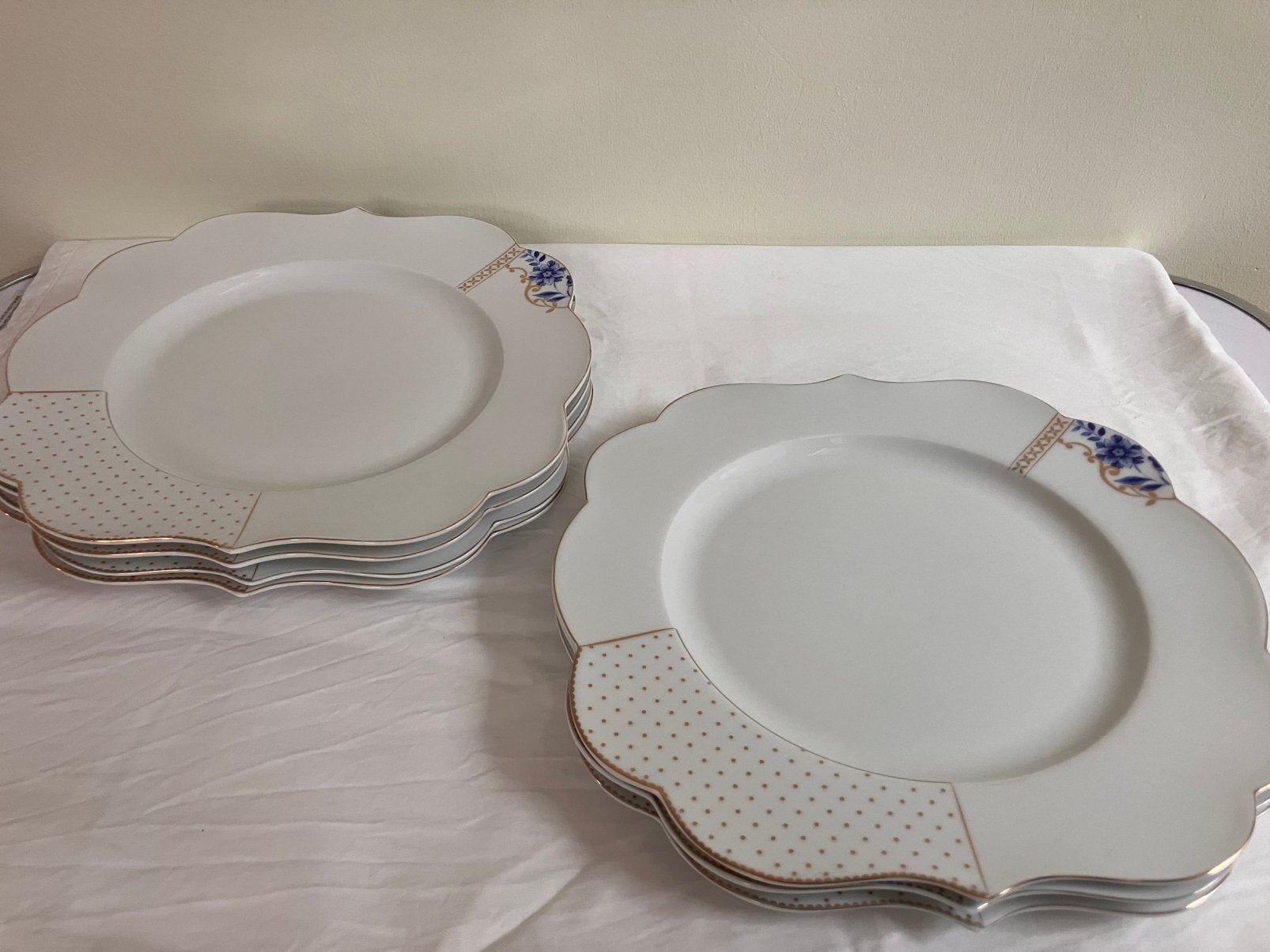 Pip Studio Royal White - dinerborden, Huis en Inrichting, Keuken | Servies, Ophalen of Verzenden, Zo goed als nieuw, Bord(en)