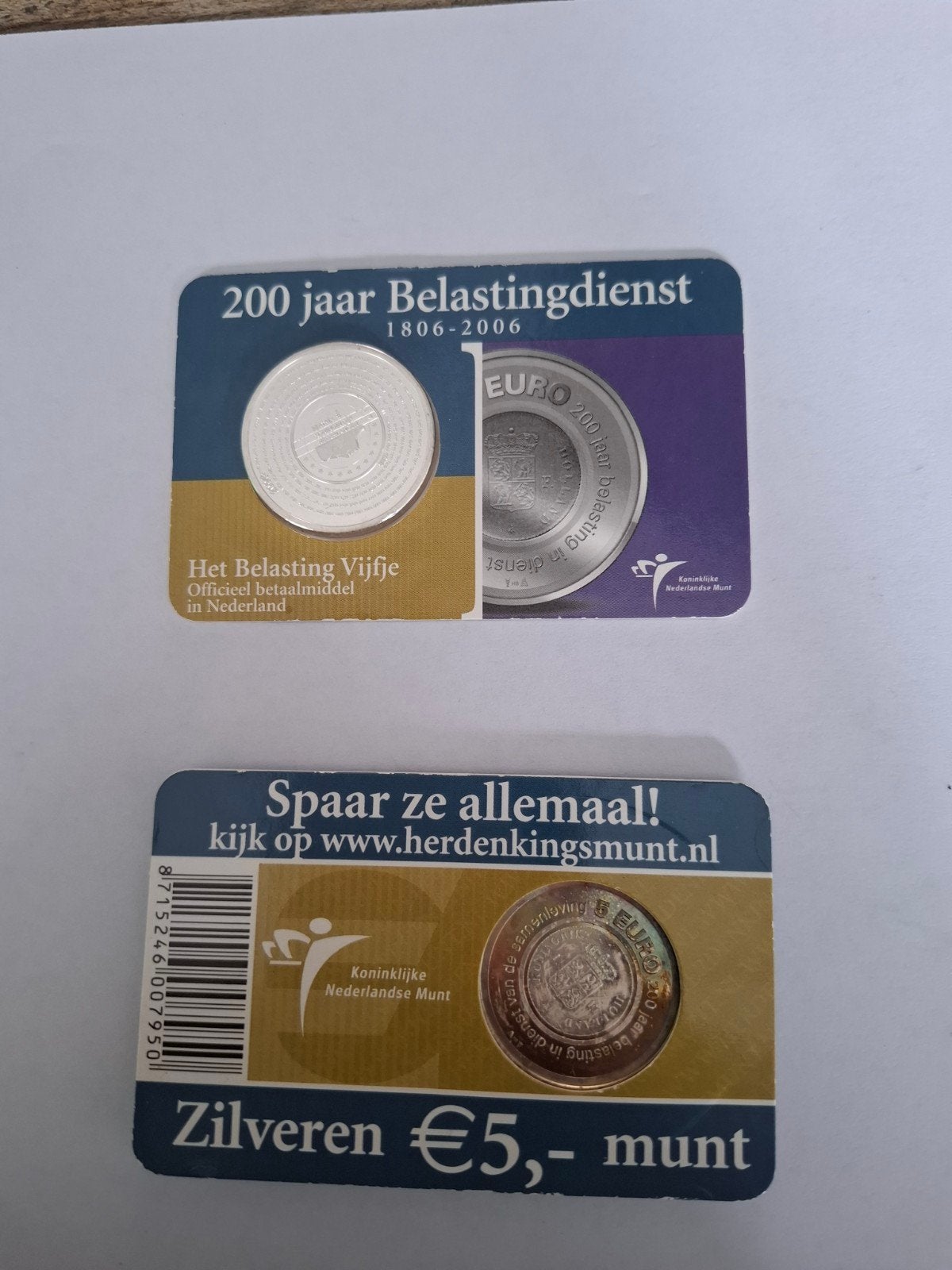 Zilveren 5 euro munt "Het Belasting Vijfje" 2006, Ophalen, Koningin Beatrix, Zilver, Euro's
