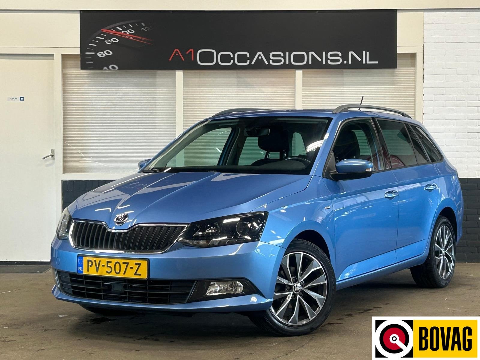 Skoda Fabia Combi 1.0 TSI Drive (bj 2017), Auto's, Voorwielaandrijving, Stof, Euro 6, Blauw