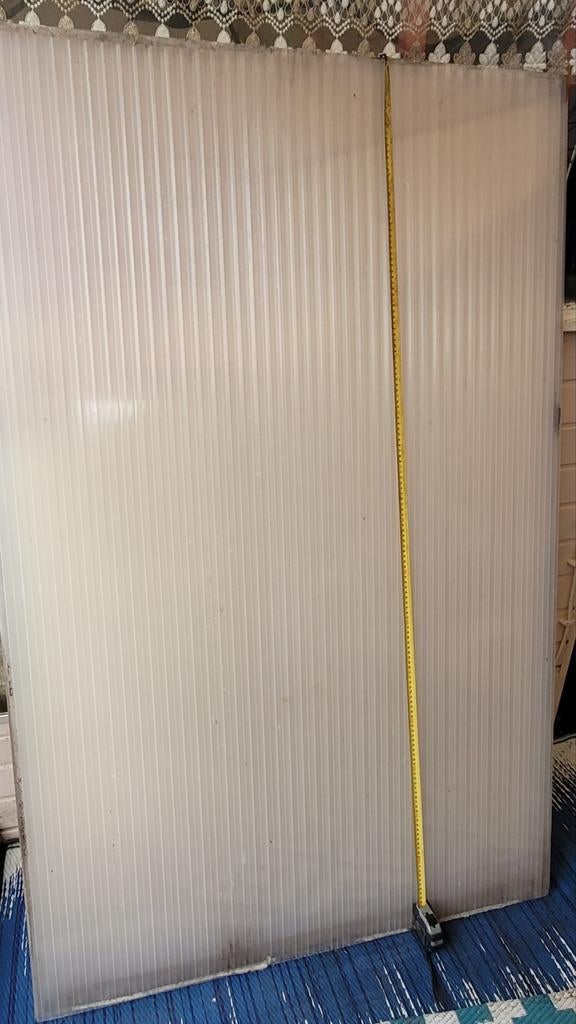 Transparante kunststof plaat (164x107 cm) 5st., Ophalen of Verzenden, Gebruikt, Overige materialen, Minder dan 20 mm