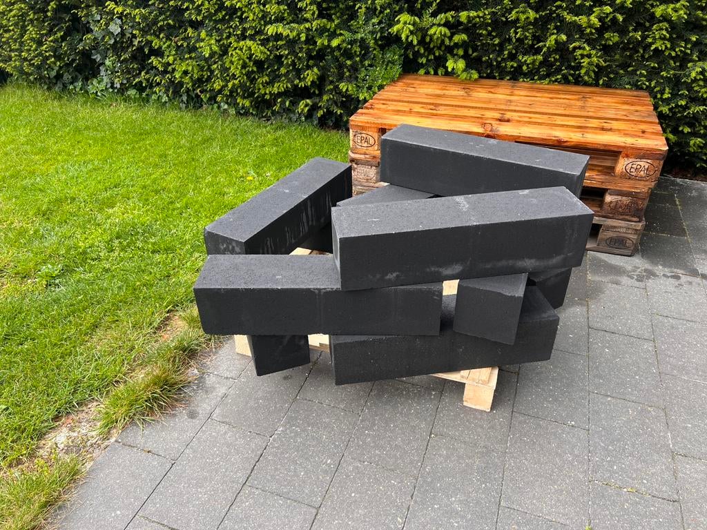 Stapelblok stapelblokken beton blok antraciet 60x15x15, Ophalen, Nieuw