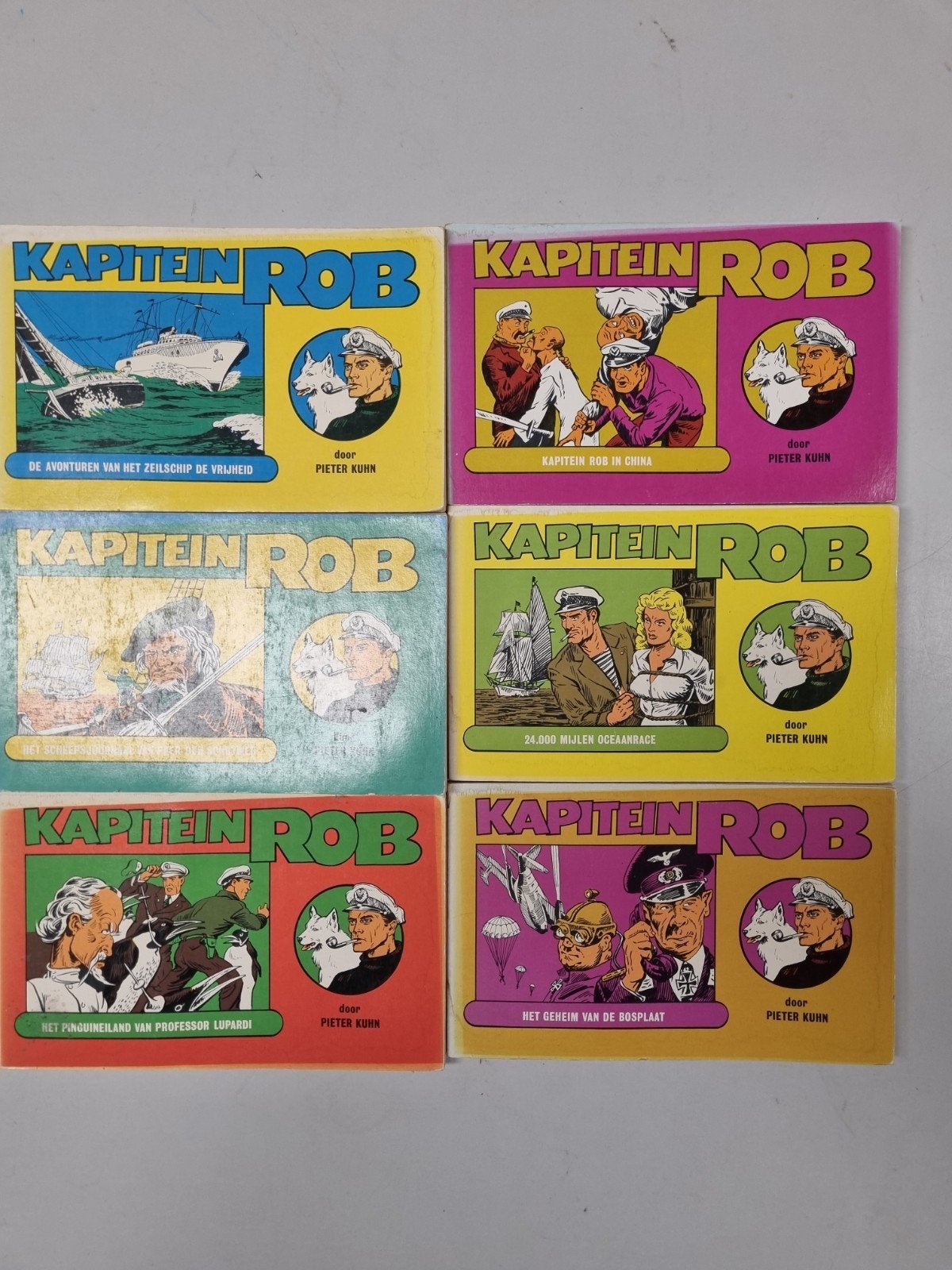 Kapitein Rob - Complete set van 6 delen door Pieter Kuhn, Ophalen of Verzenden, Gelezen