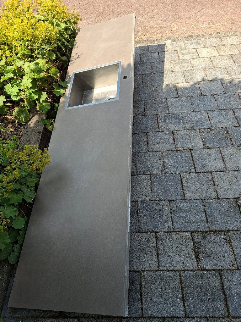 Aanrechtblad, Ophalen, Gebruikt, Bruin, 200 cm of meer