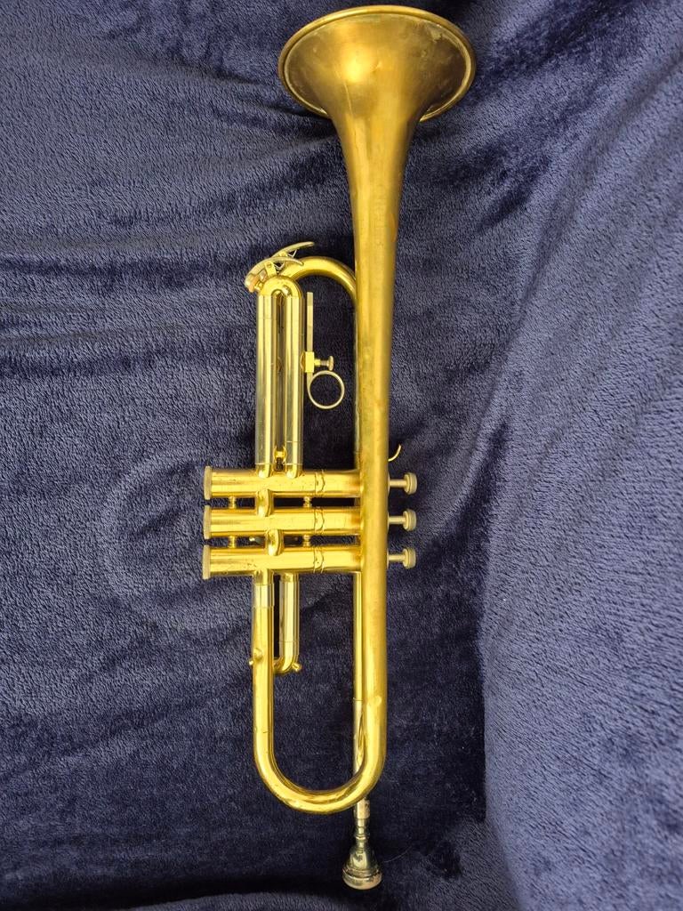 Schenkelaars Trompet - Schoongemaakt met Nieuwe Viltjes, Muziek en Instrumenten, Ophalen of Verzenden, Gebruikt, Bes-trompet