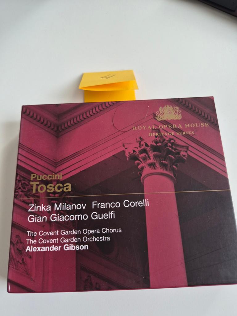 Puccini Tosca Milanov Corelli Guelfi Covent Garden Gibson, Ophalen of Verzenden, Modernisme tot heden, Zo goed als nieuw