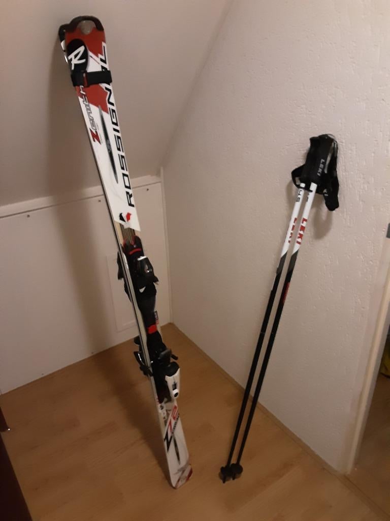 Rossignol Zenith ski's met Leki stokken, 140 tot 160 cm, Gebruikt, Rossignol, Ophalen of Verzenden