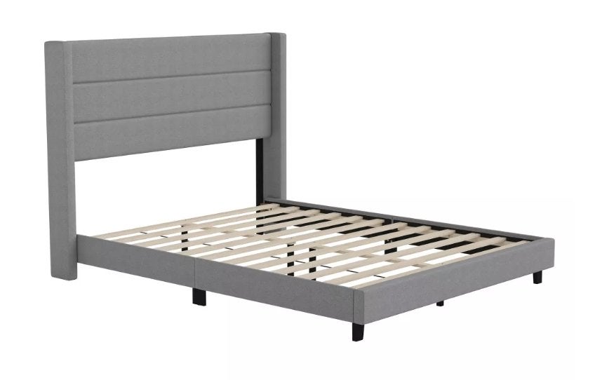 Gratis grijs bed bedframe | Free gray bed bedframe, Huis en Inrichting, Ophalen, Gebruikt, 210 cm, Tweepersoons