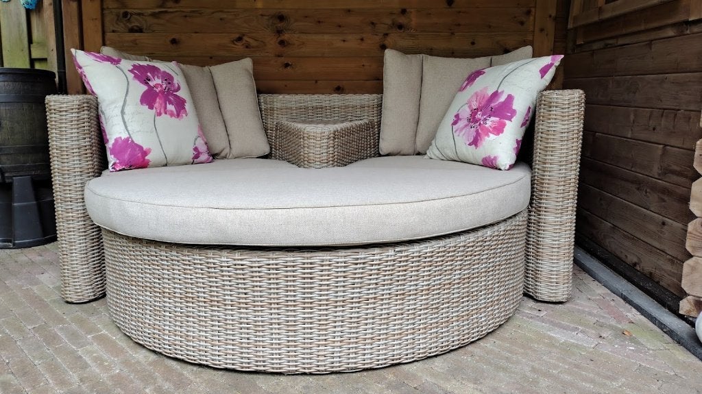 Intenso Venetië loveseat tuinset 2-delig, Kunststof, Hocker, Zo goed als nieuw, Loungeset