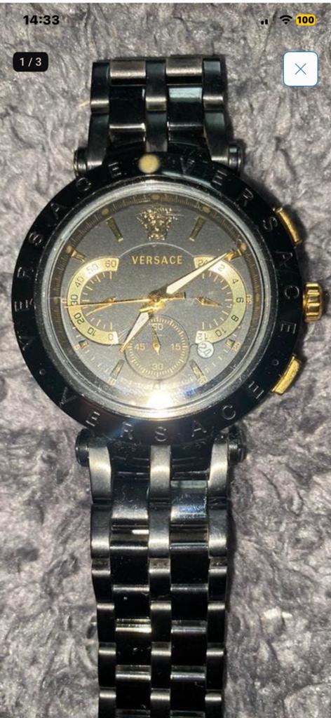 Versace horloge! Super duur en luxe merk zie beschrijving❗️, Polshorloge, Overige materialen, Nieuw, Goud