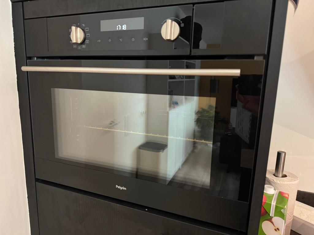 Pelgrim OVS524MAT combi-stoomoven mat zwart – 45 cm nis, Witgoed en Apparatuur, Ovens, Ophalen, Zo goed als nieuw