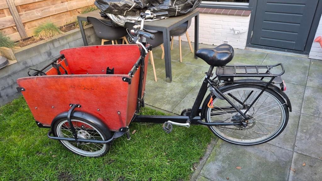 E-Babboe Big bakfiets met regenhoes en maxicosi houder, 4 kinderen of meer, Gebruikt, Elektrisch, Ophalen