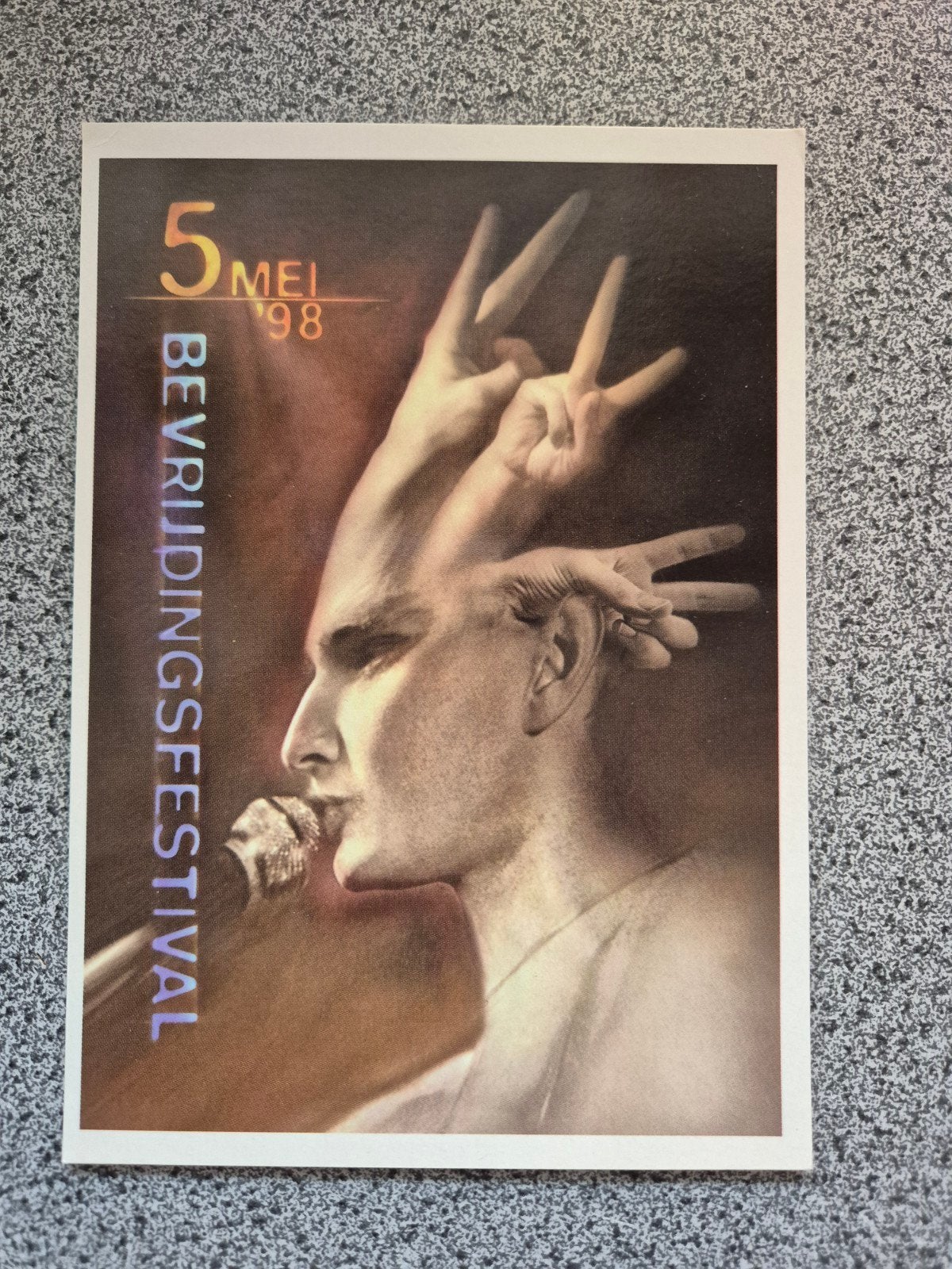 Boomerang Boomerangkaart 5 Mei 1998 Bevrijdingsfestival, Verzamelen, Ansichtkaarten | Nederland, Ophalen of Verzenden, 1980 tot heden