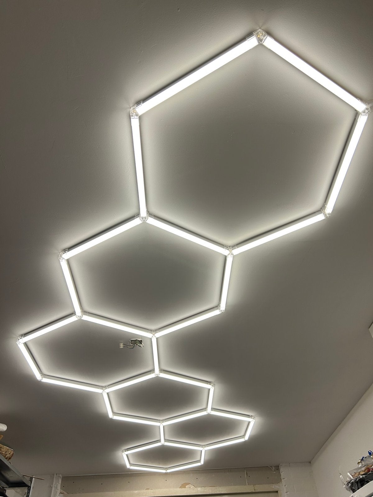 Moderne Hexagon LED Plafondlamp, Kunststof, Modern, LED, Ophalen of Verzenden