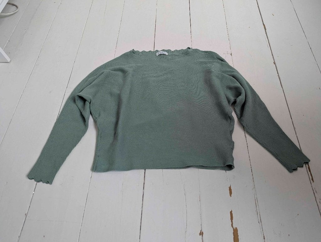 Turquoise trui van Bien Bleu, Maat 42/44 (L), Ophalen of Verzenden, Zo goed als nieuw, Groen