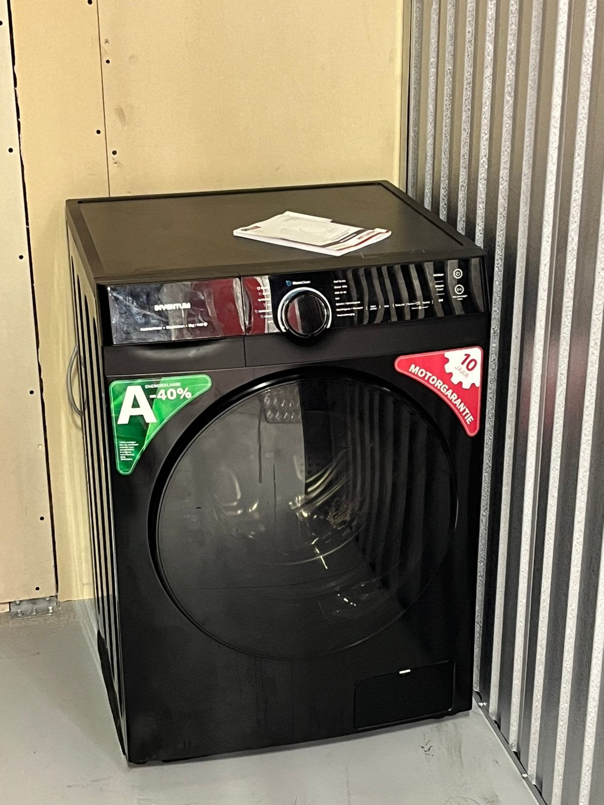 Washing machine Inventum VWM9010B, Ophalen, 1200 tot 1600 toeren, 8 tot 10 kg, Energieklasse A of zuiniger