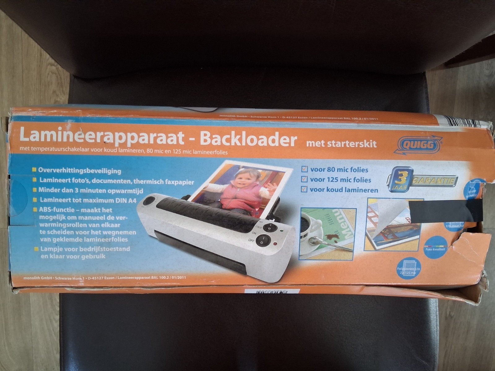 Lamineerapparaat, Ophalen