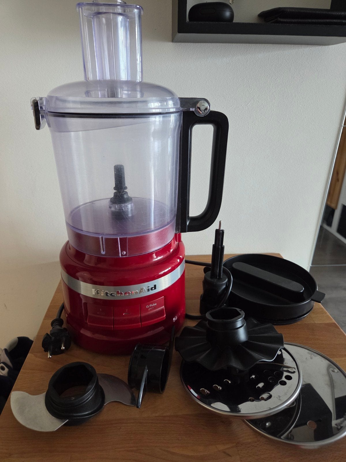 KitchenAid Foodprocessor - 2.1l, compleet met accessoires, Ophalen, Gebruikt, 2 snelheden, 2 tot 3 liter
