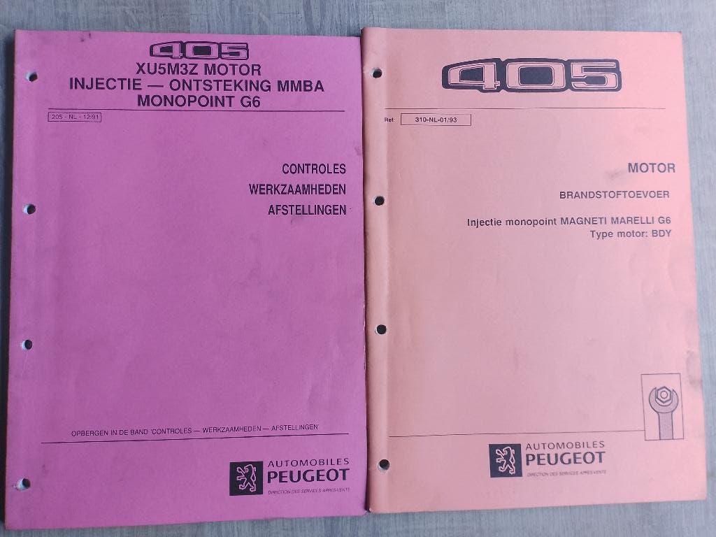 Peugeot 405 dealer werkplaatsboeken 1600 benzine BDY  XU5M3Z, Ophalen of Verzenden, Gelezen, Peugeot