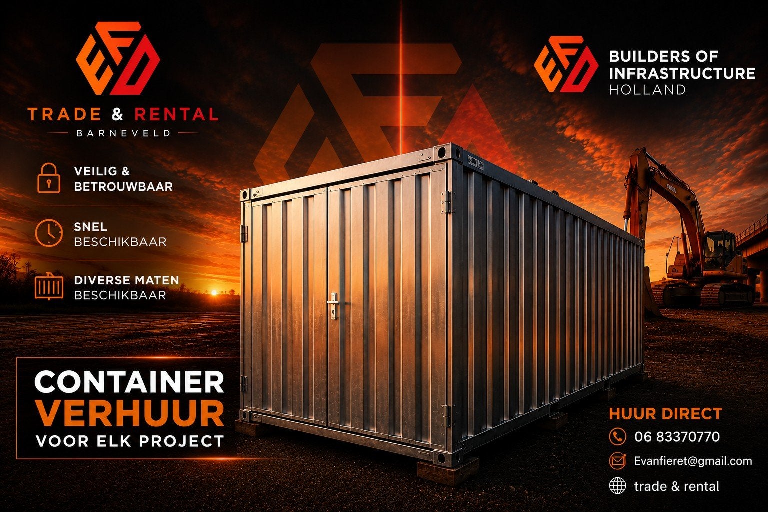 Opslag containers! AL VANAF €2.39 PER DAG!!!, Tickets en Kaartjes, Evenementen en Festivals, Eén persoon, Meerdaags