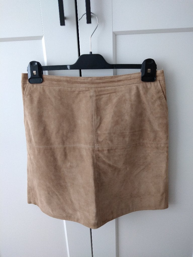 Cotton Club suède skirt bruin/camel maat M, Maat 38/40 (M), Bruin, Ophalen of Verzenden, Zo goed als nieuw