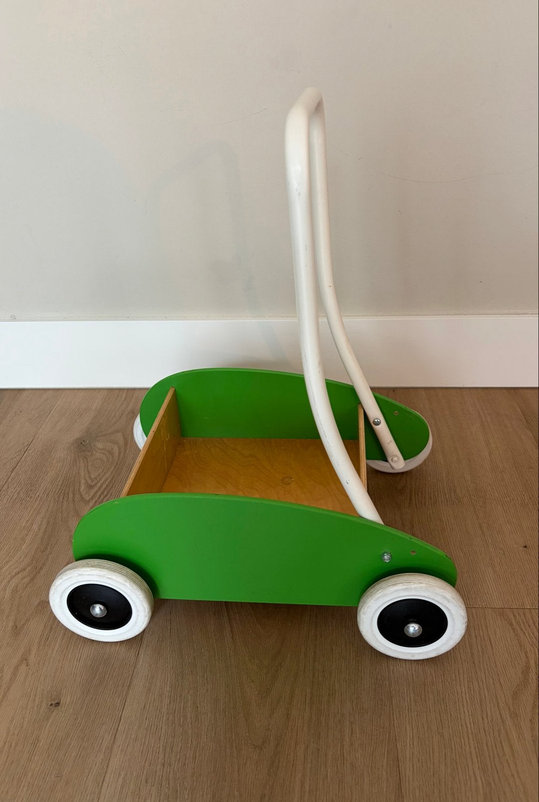 Houten loopwagen / bolderkar voor kinderen, Ophalen, Gebruikt, Overige typen, Met wieltjes