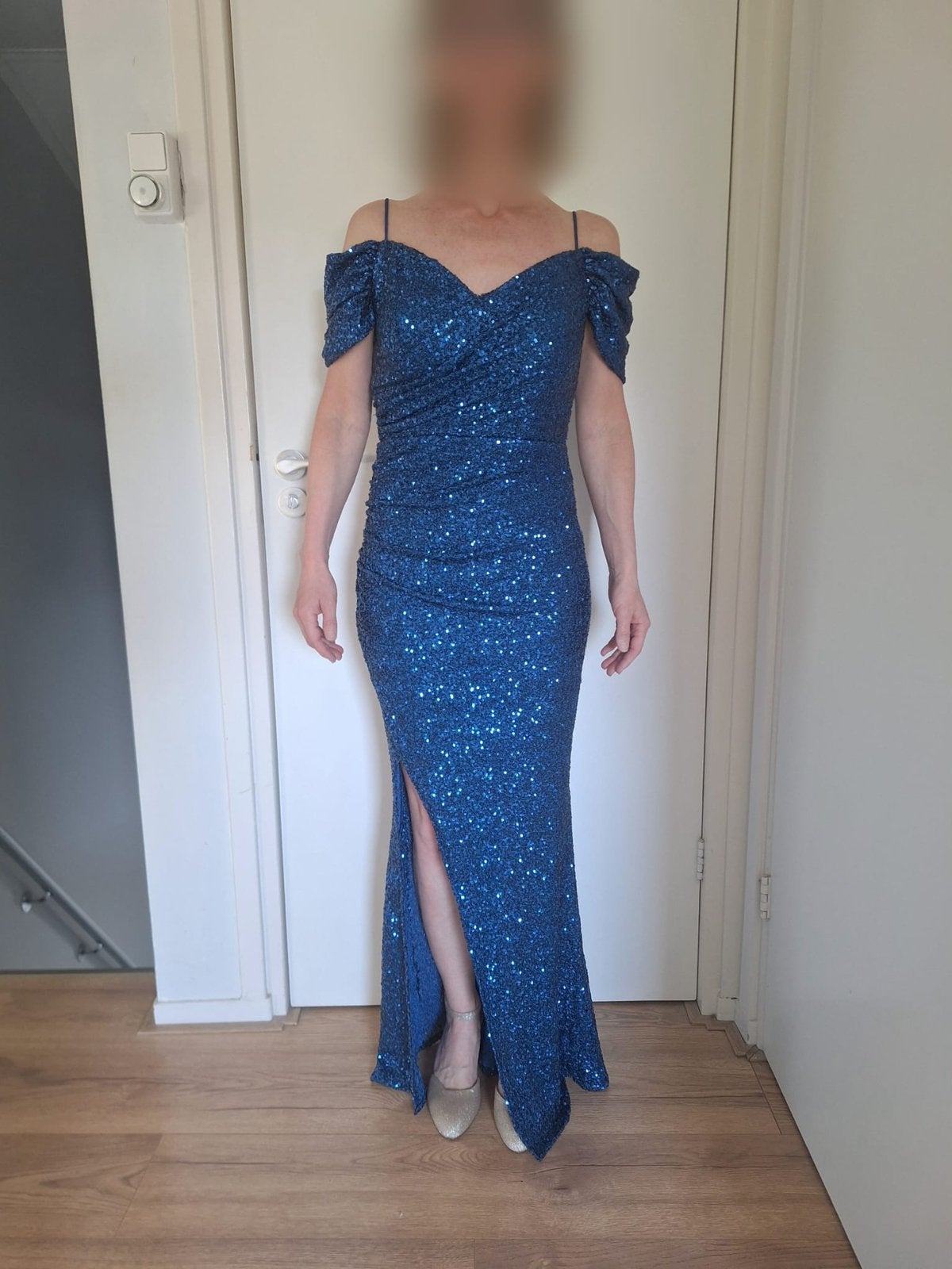 Galajurk/gelegenheidsjurk, blauw, pailletten, maat 38, Kleding | Dames, Maat 38/40 (M), Galajurk, Blauw, Nieuw