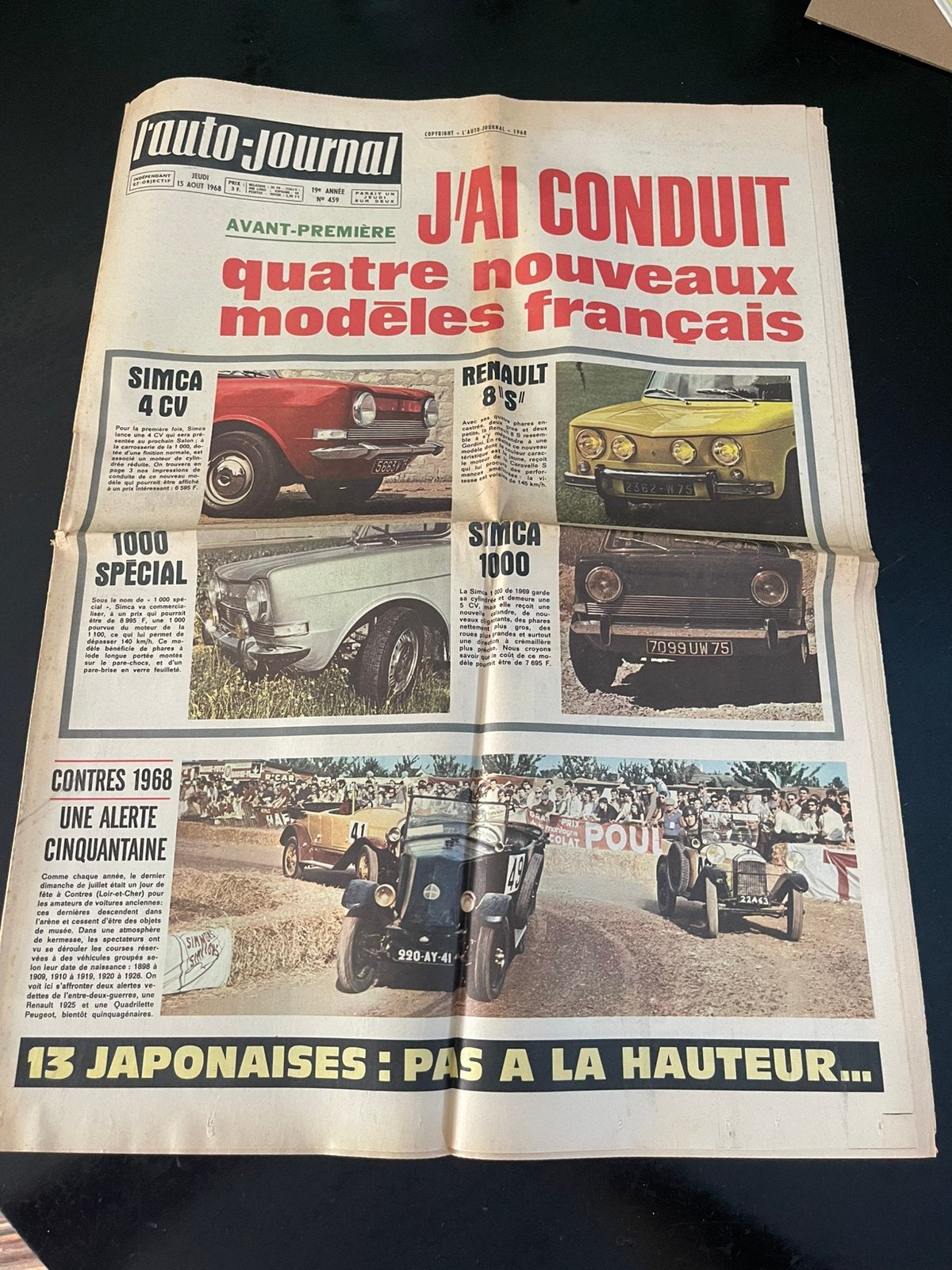 Vintage L’auto-journal 1968, Ophalen of Verzenden, 1960 tot 1980, Tijdschrift