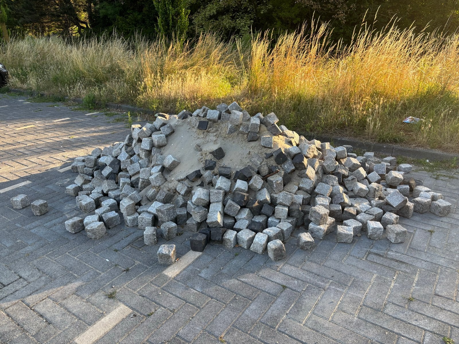 Keitjes voor 3-4 m2 - Grijs/Antraciet, Ophalen, Gebruikt, Graniet, Kei