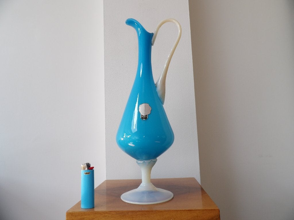 Murano Sixties grote Kan, opaline glas, Ophalen of Verzenden