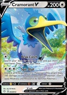 Pokemon - Cramorant V (SHF 54) Ultra rare, Ophalen of Verzenden, Nieuw, Losse kaart, Foil
