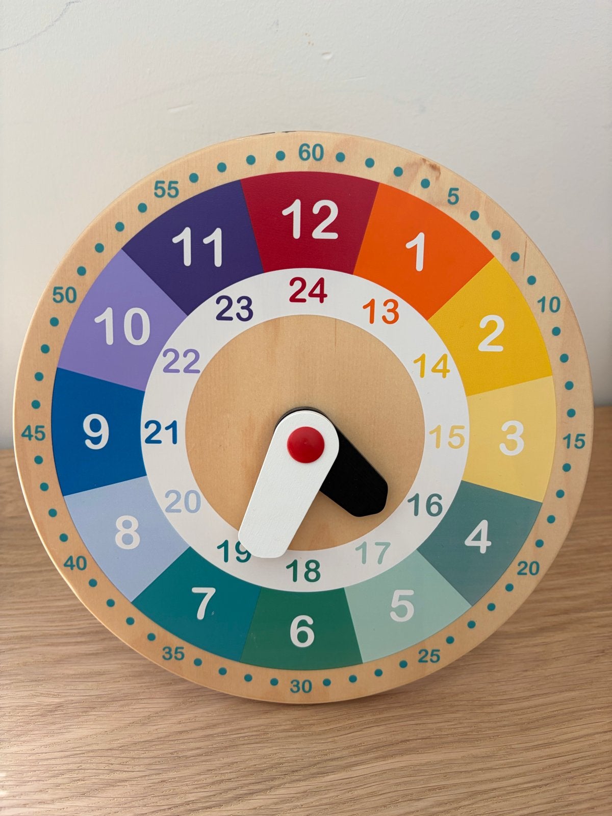 Houten leerklok voor kinderen - Tijd leren, Ophalen of Verzenden, Gebruikt, Rekenen