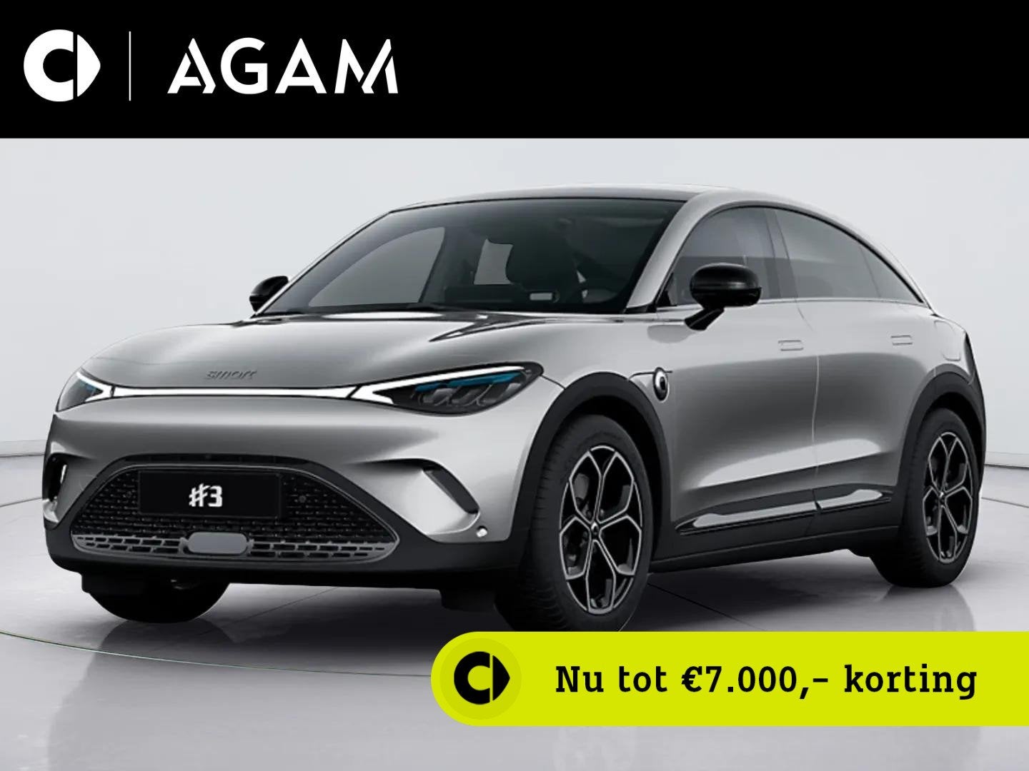 smart #3 Pro+ 66 kWh, Auto's, Automaat, 1780 kg, Achterwielaandrijving, Zwart