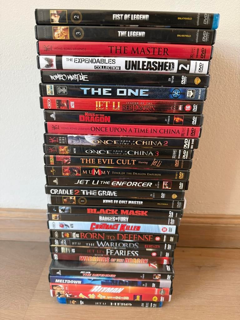 DVD collectie Jet Li (31 stuks), Vanaf 9 jaar, Ophalen of Verzenden, Zo goed als nieuw, Martial Arts